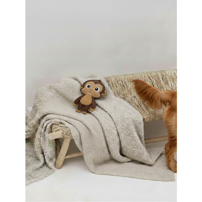 BUDDY. Hundespielzeug aus Leder „Kleiner Affe“